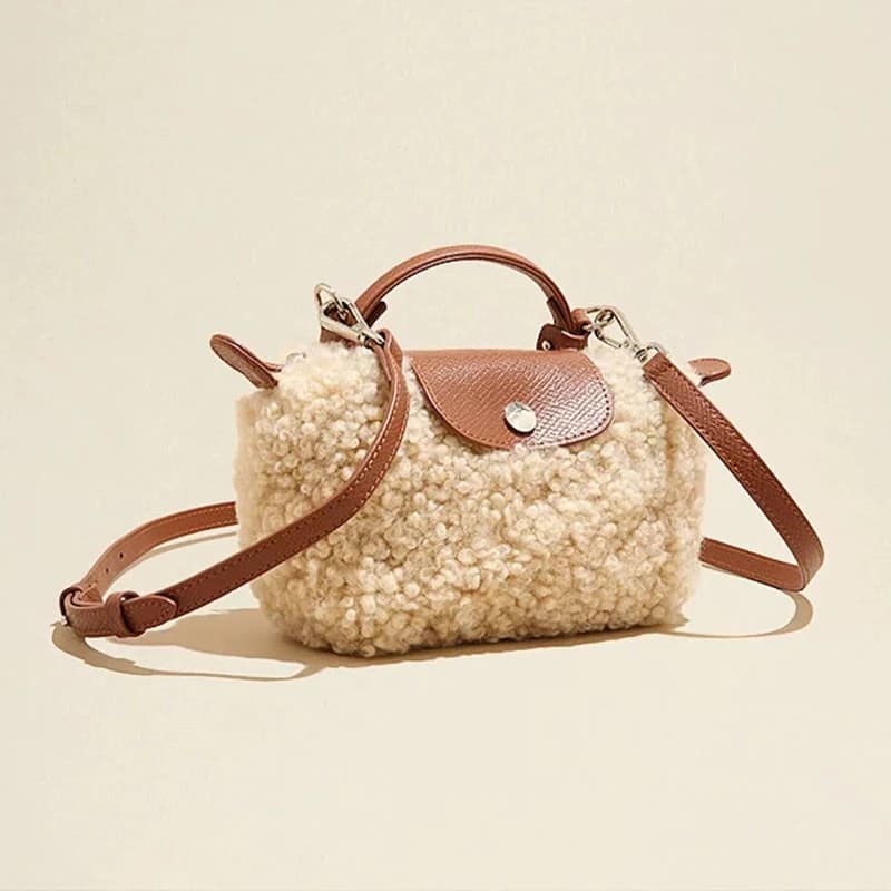 Borsa di agnello Borsa in pelliccia da donna Borse a tracolla da donna versatili Borsa a tracolla per borse firmate da donna Borsa e borsette