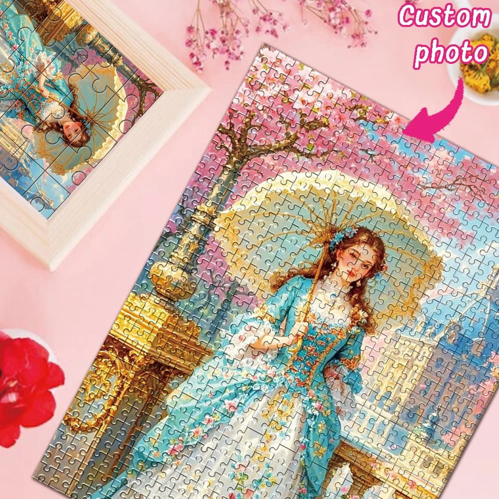 Personalized Customize wooden photo puzzle, High resolution puzzle, creative gift for couples and families
