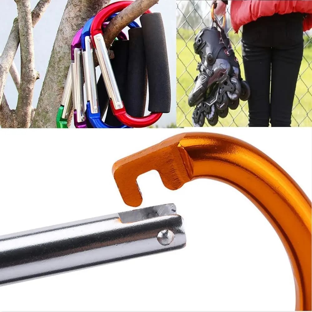 Organizzatore per passeggino in lega Accessori multipli Passeggino Buggies Gancio Ganci per la spesa Gancio per carrozzina Ganci per borse per carrozzina Clip per passeggino per bambini