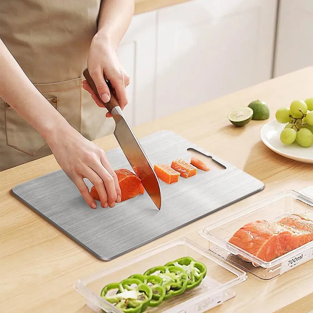 Taglieri in acciaio inossidabile Cucina per uso domestico 304 Taglieri bifacciali addensati Graffi resistenti ammaccature e macchie