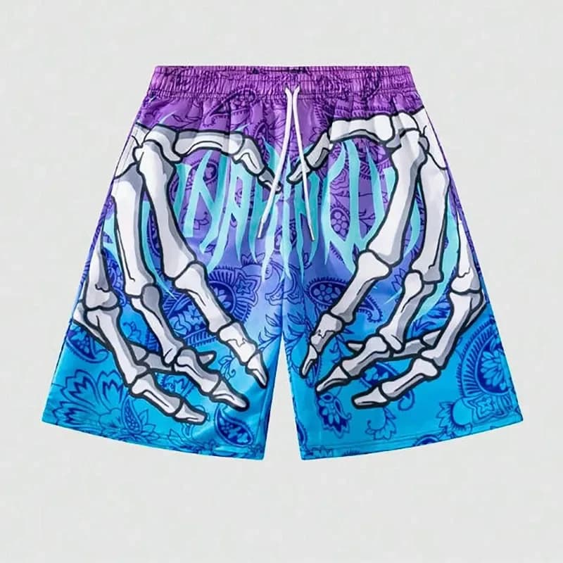Pantaloncini sportivi da jogging con elastico in vita, costumi da bagno, pantaloni da spiaggia, nuovi pantaloncini estivi da uomo con tasche stampate in 3DFL