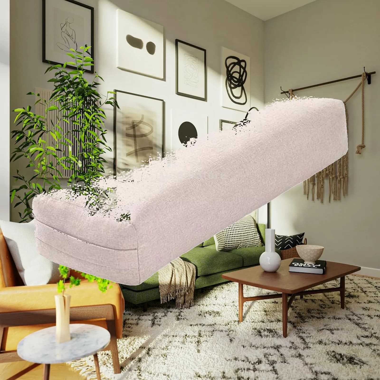 Cuscino Yoga Portatile, Cuscino per Meditazione Morbido, Tappetino Bloom per Supporto e Allungamento
