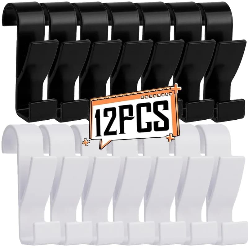 12-6 Pezzi Ganci Appendiabiti Multifunzione per Bagno, per Radiatore Scaldasalviette, Stendino e Porta Asciugamani/Vestiti