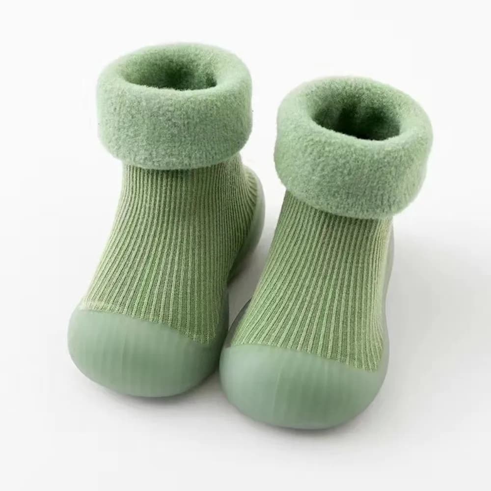 Scarpe da passeggio per bambini da 0 a 4 anni Suola morbida e spessa Scarpe invernali per bambini calde Comode scarpe per neonati in cotone Calzini da pavimento