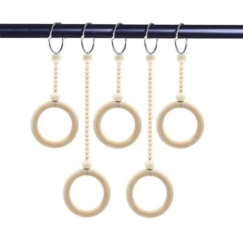 Ganci Circolari in Legno Multifunzionali per Negozi di Abbigliamento, Sciarpe, Cravatte, Accessori, Appendiabiti, Jeans