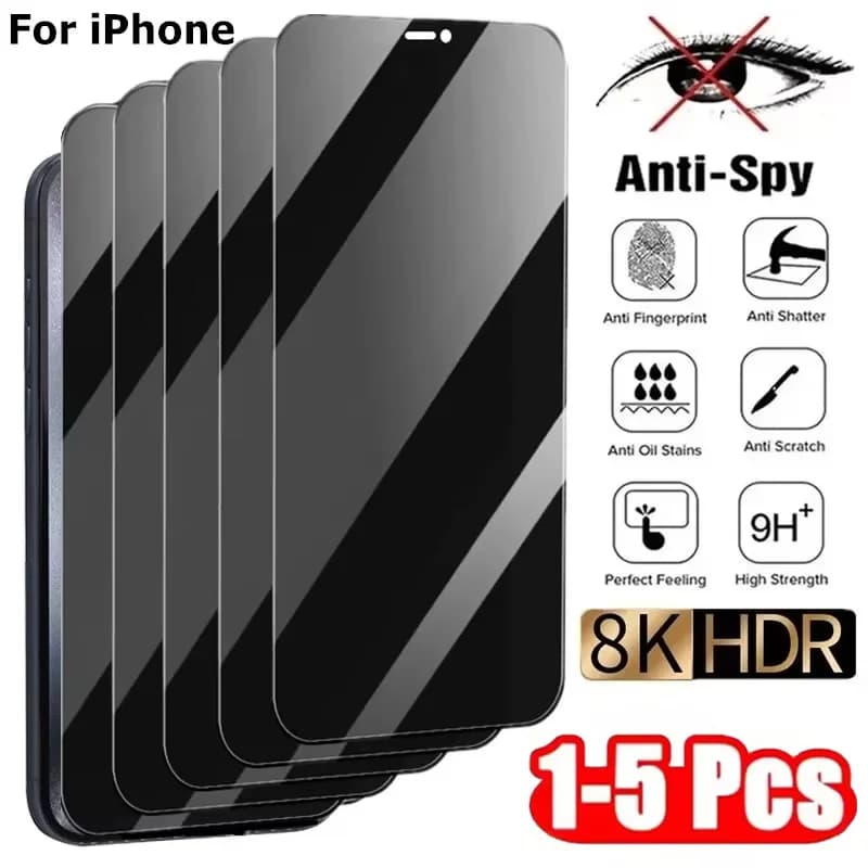 Privacy screen protection for iPhone 16 13 15 11 12 14 17 Pro Max Air 16e Anti-Spy Glass for iPhone 13 12 Mini 7 8 16 Plus SE XR
