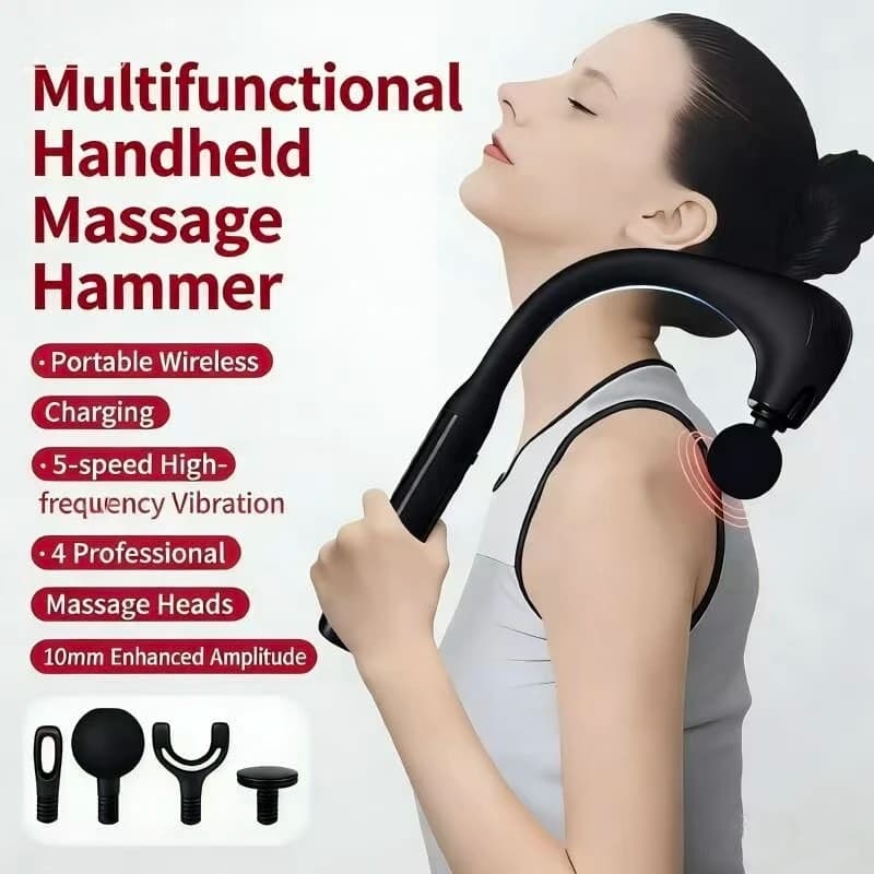 Portable Portable Massage Gun for Home Use Rechargeable Ergonomic Curve Handle for Percussion of Portable Electric Deep Fabrics