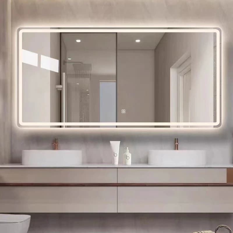 Lampada da parete a LED per specchio da bagno quadrato, lampada da parete per WC, con luci montate, negozio di abbigliamento, lampada frontale per specchio per il trucco