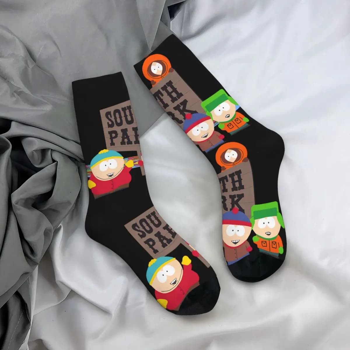 South Park Cartoon Character Man Woman Socks Windproof News Spring Summer Autumn Winter Shoes Gift