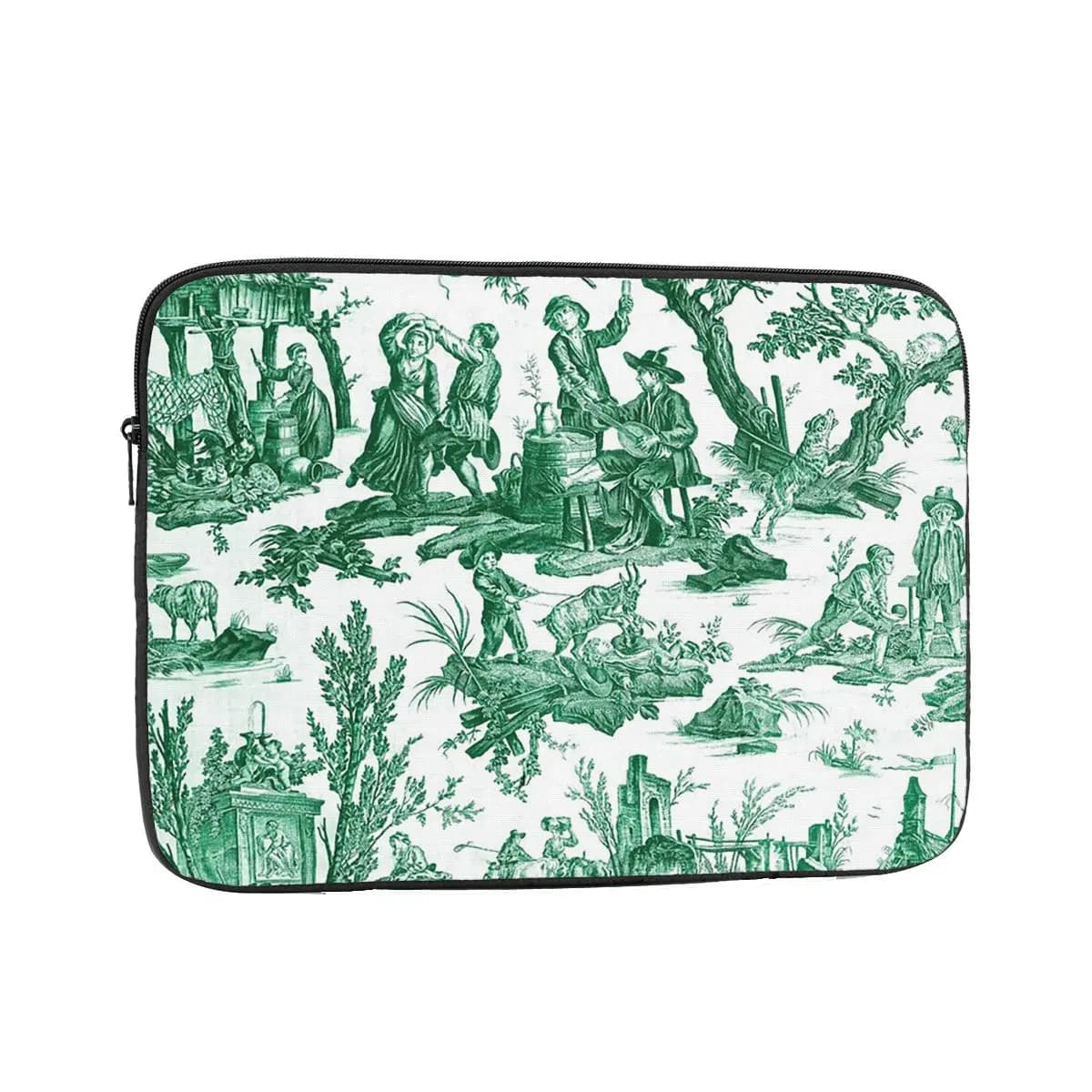 Custodia protettiva per laptop con motivo Toile De Jouy francese vintage 10 12 13 15 17 pollici Borsa per notebook Custodia antiurto per tablet
