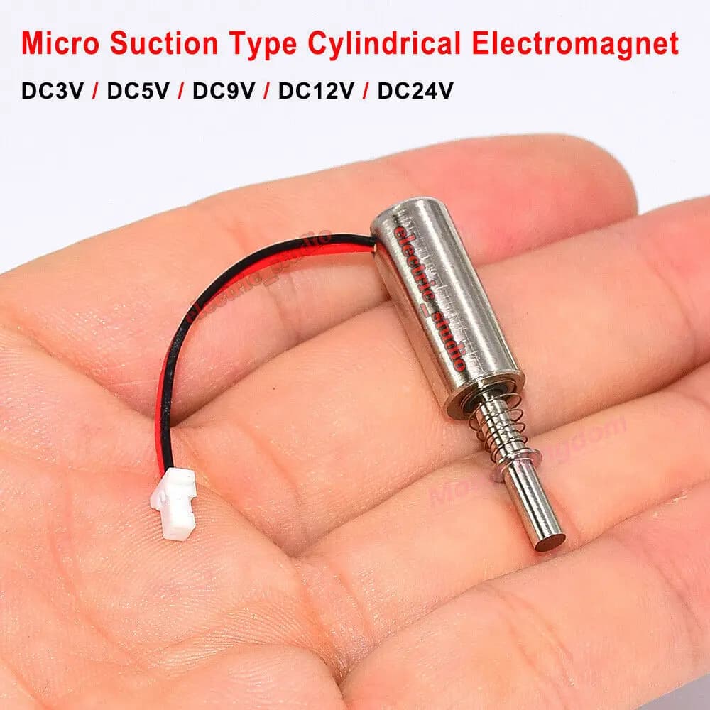 DC 3V 6V 9V 12V 24V Mini 8MM Cilindro di Aspirazione Solenoide di Inalazione Elettromagnete Push Pull Magnete Elettrico Per Blocco Delle Impronte Digitali