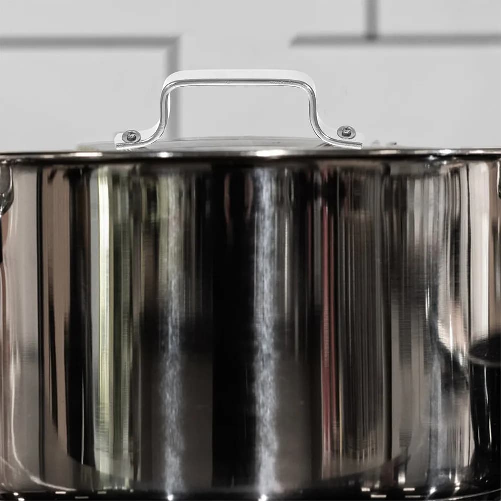 Set di 3 Manici in Acciaio Inox Resistenti per Pentole, Manici Laterali e Impugnatura per Coperchio, per Wok, Padella, Vaporiera, Casseruola
