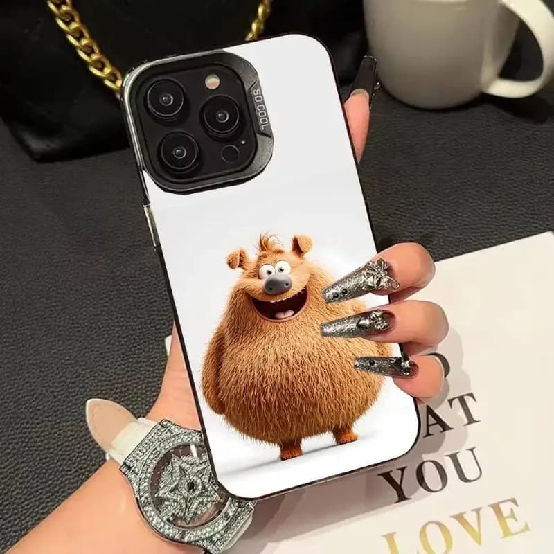 Cute Animals Phone Case Phone Case Color Silver Shell for iPhone 17 16 15 14 13 12 11 Pro Max Plus