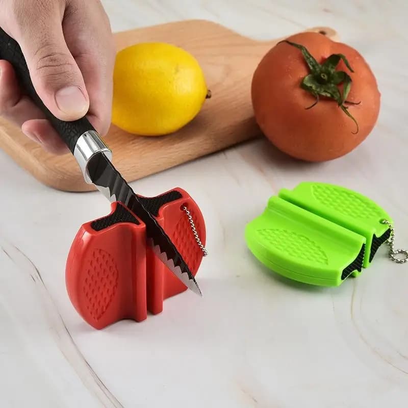 Mini Dual-sided Knife Sharpener Multi-scenario Use Portable Durable Sharpening Tool for Kitchen Outdoor Camping Fishing Daily