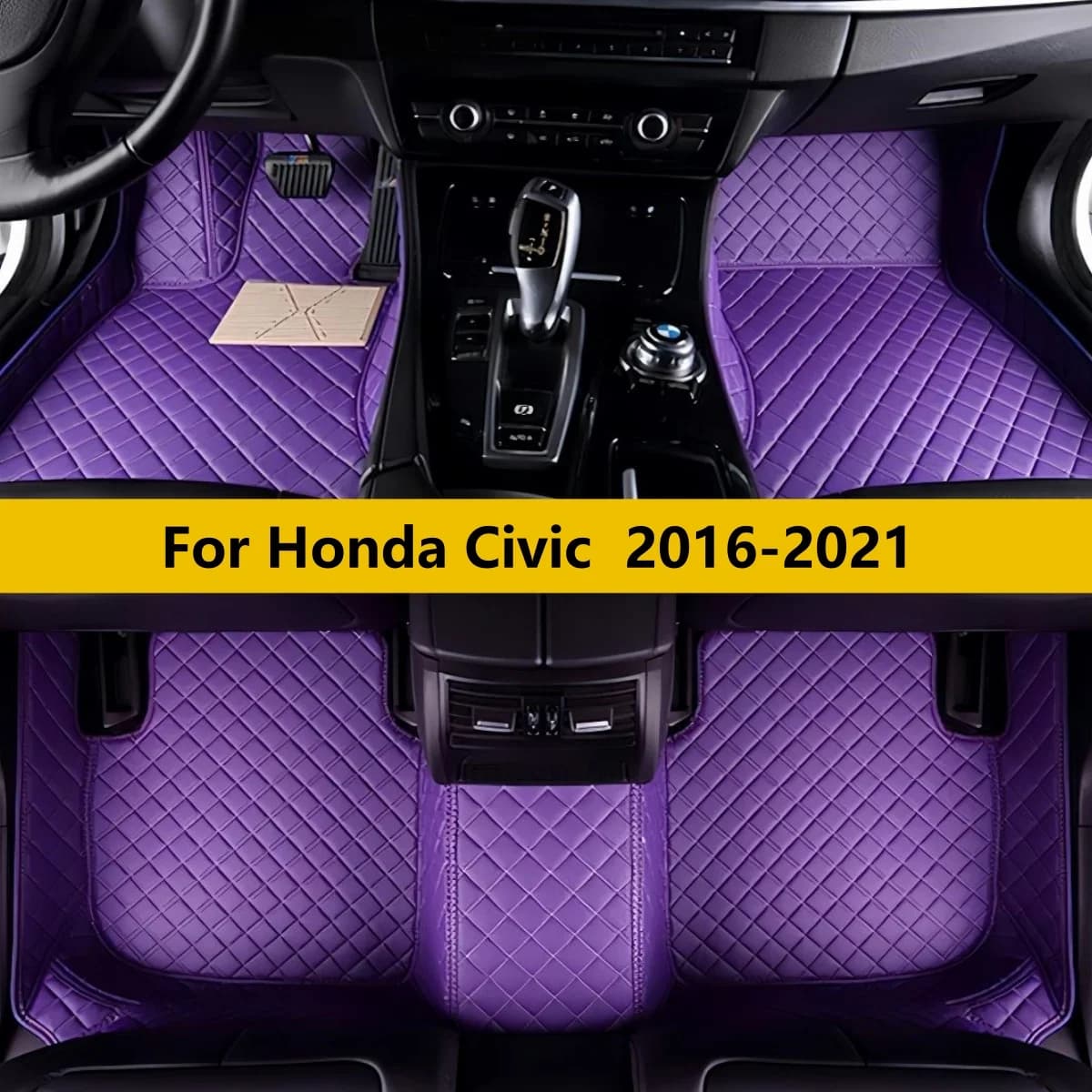 Tappetini per auto personalizzati per Honda Civic 2016 2017 2018 2019 2020 2021 Accessori auto impermeabili Tappeto interno
