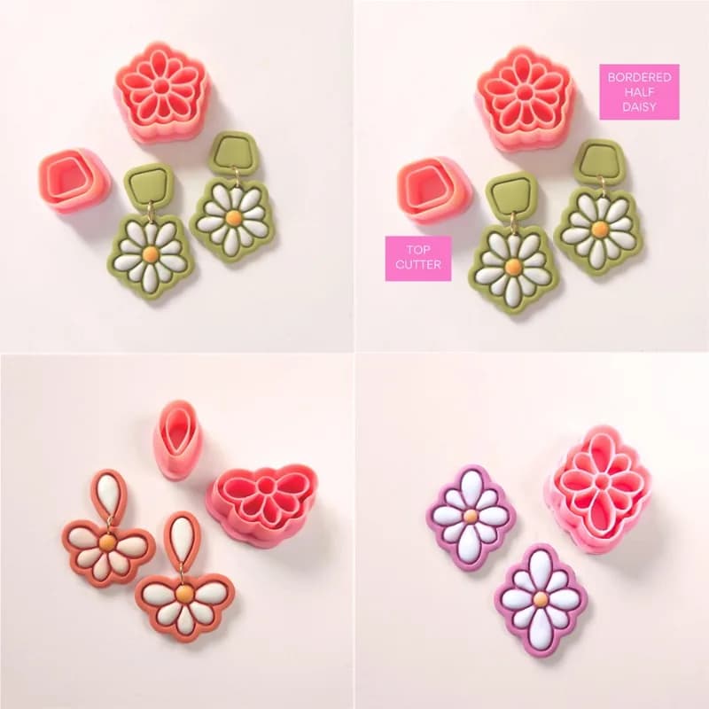 Margherita Bordo Stella Polimero Cyat Frese Piastrella Floreale Hale Ciondola Argilla Boho Fiore Diamante Ceramica Argilla Orecchini FAI DA TE Che Fanno Strumenti
