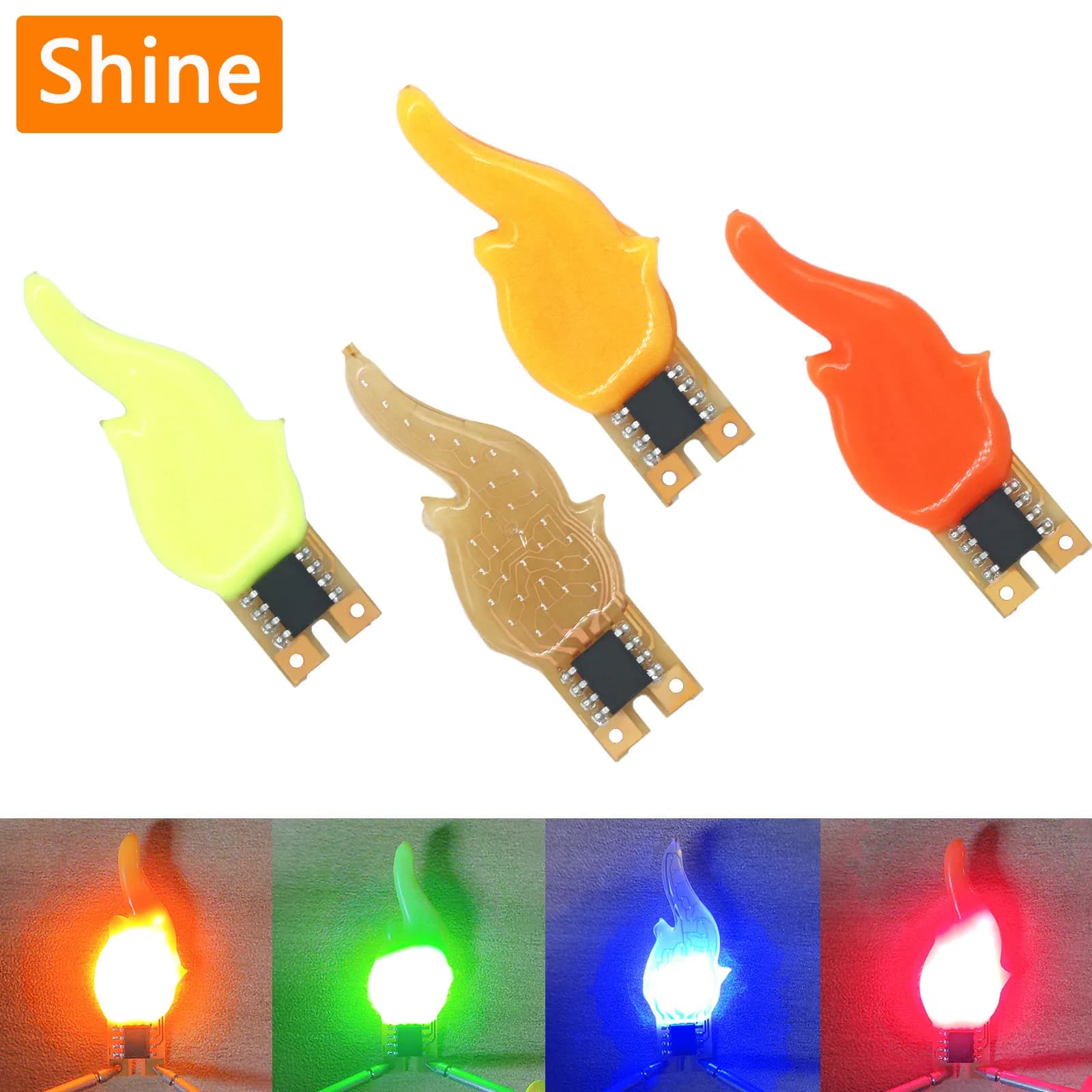 LED COB Flash Light Candles DC3V Edison Flame LED Filament 2200K Red Green Pink Birthday Decorative Home Accessories FAI DA TE