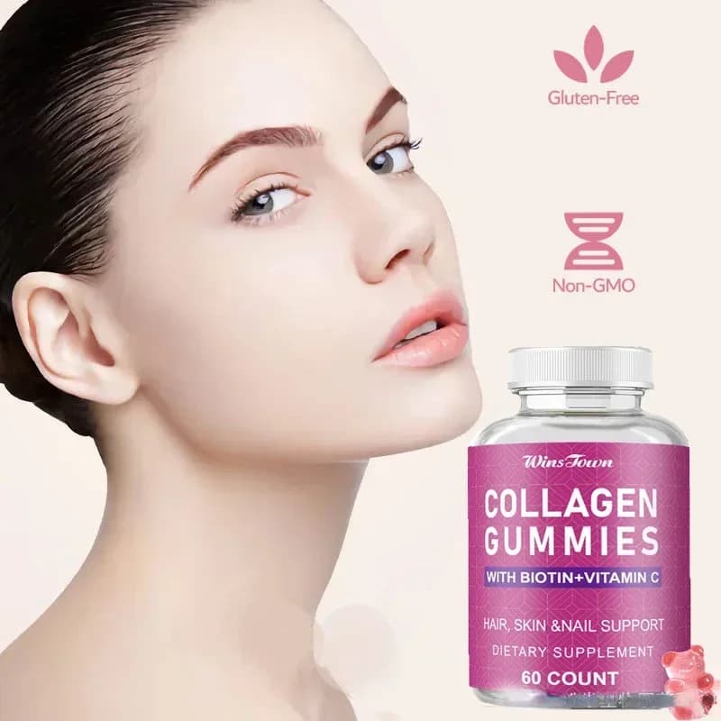 60 gommose Collagen Gommose Biotin Vitamin C Gommose Hair Skin Nail Support Food supplement