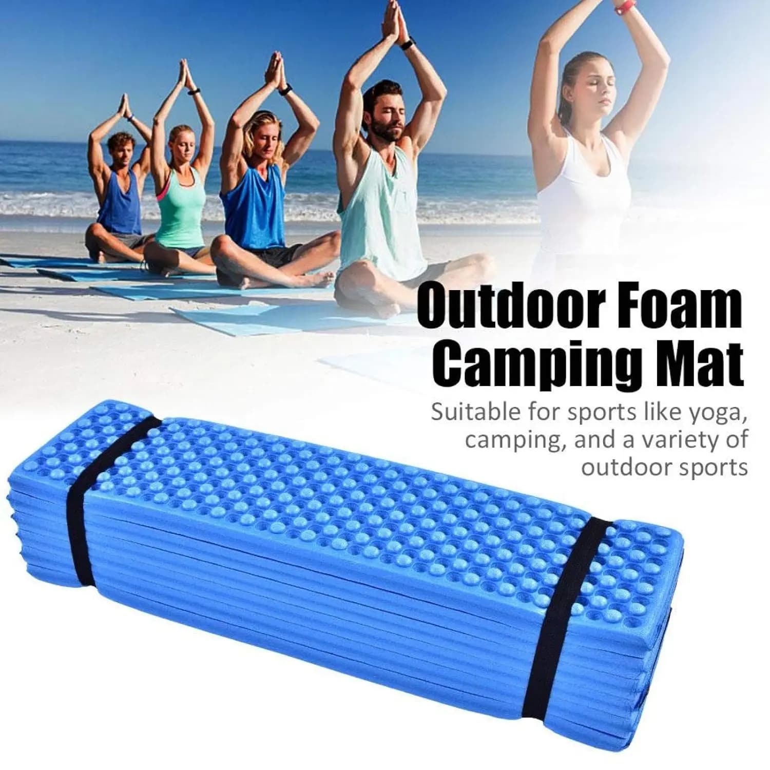 EVA Waterproof Foldable Foam Camping Mat - Light Portable Bearing for Tent, Hiking, Backpack, Yoga