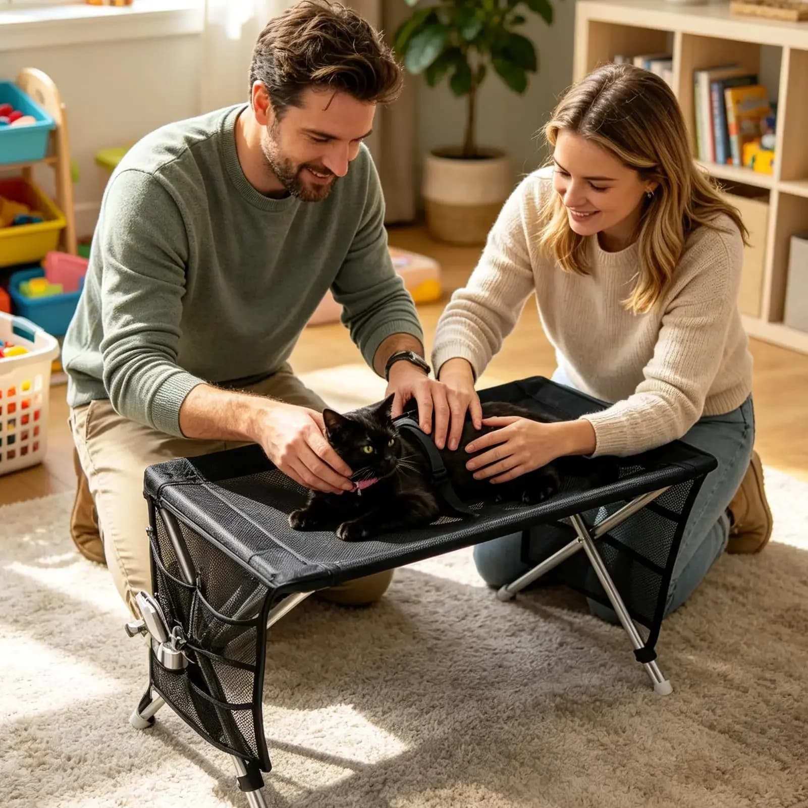 Dog Grooming Table Detachable Small Breathable Support Bed Pet Grooming Hammock For Puppy Kitten Elderly Bathing Shower Washing