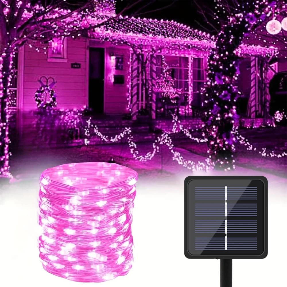 4m/7m/12m/22m/32m LED Solar Light Outdoor Garden Fairy String Light Led Twinkle Waterproof Lamp for Christmas Patio Tree Party