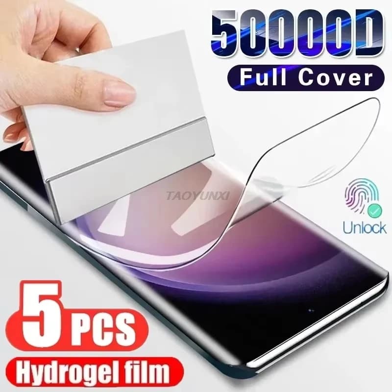 5Pcs Hydrogel Film For Samsung S26 S25 Ultra S24 S23 S22 Plus S21 Ultra S20 FE Full Screen Protector For Galaxy S25+ S24+ S23+