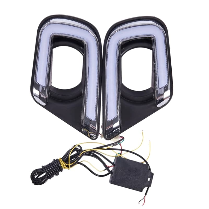 Luci diurne a LED DRL uniche, fendinebbia 12V per auto, luci di marcia per Dodge Journey Fiat Freemont 2014 2015 2016