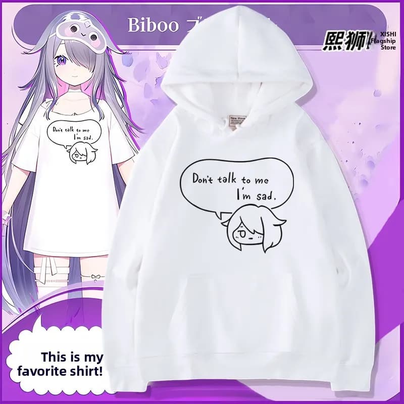 Hololive HoloEN New Clothing Ancient Stone Bead Spwear Hoodie ex Cotton Polyester Long Sve Printed Sweatirt