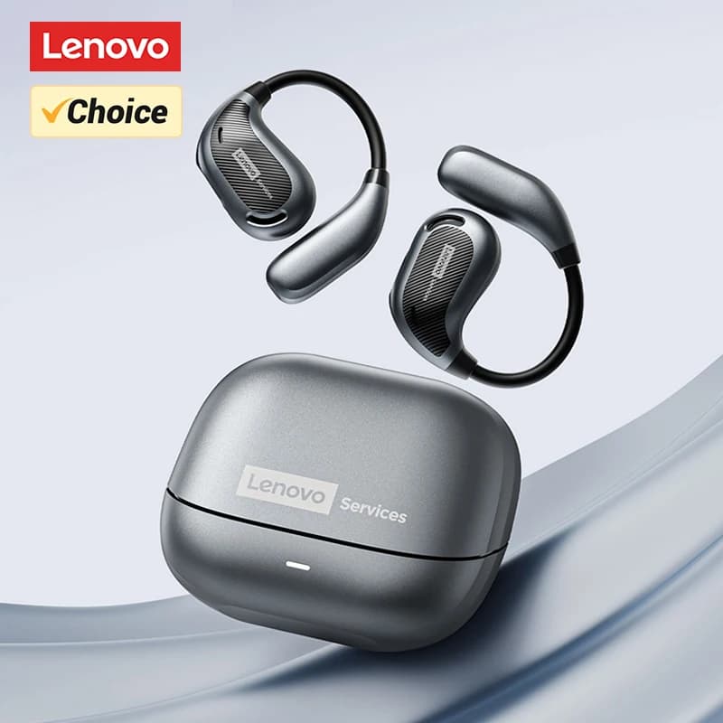Cuffie Sportive Lenovo OWS con Gancio per Orecchio, Auricolari Bluetooth 6.0 per Musica e Gaming, Bassa Latenza, Chiamate HD con Microfono per Uomini e Donne AC102
