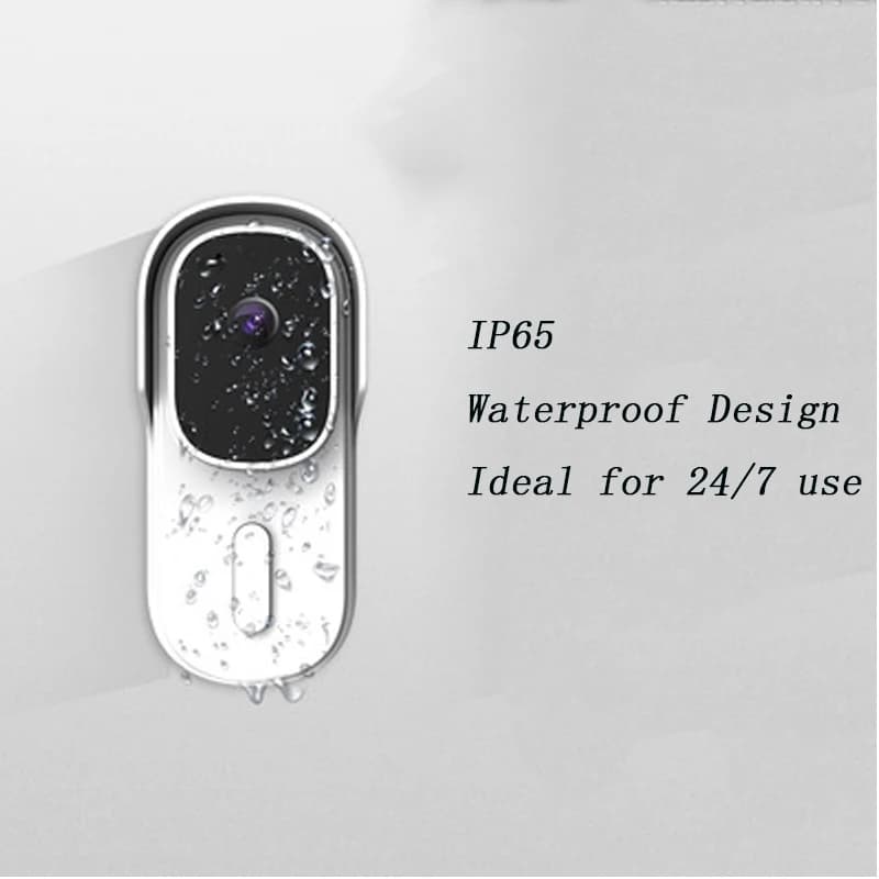 Campanello WiFi Wireless Tuya con Videocamera 1080P 2MP, Alimentazione DC/AC a Batteria, Impermeabile, Compatibile con Alexa, per Casa Intelligente