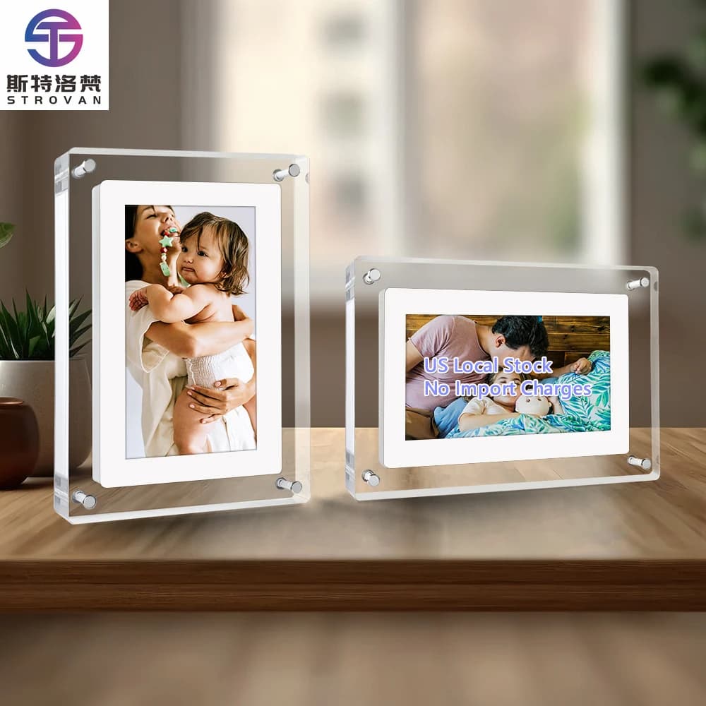 Cornice per foto con schermo digitale da 7 pollici da 4 GB, album digitale elettronico, contatore da cucina multilingue, idea regalo