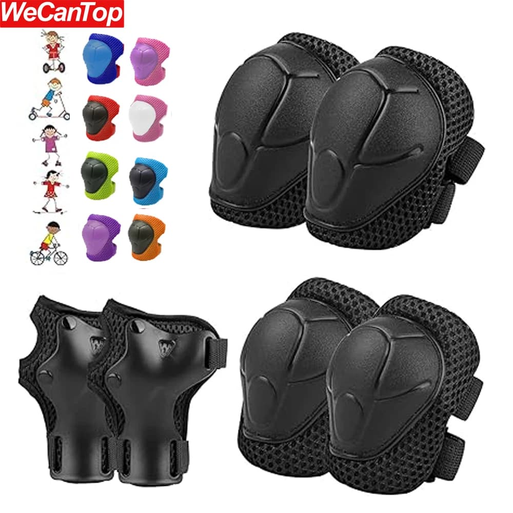 Set di protezioni per bambini da 6 pezzi - Ginocchiere e gomitiere con protezioni per le mani per bambini dai 3 ai 7 anni - Set di sicurezza 6 in 1 per pattinaggio e monopattino