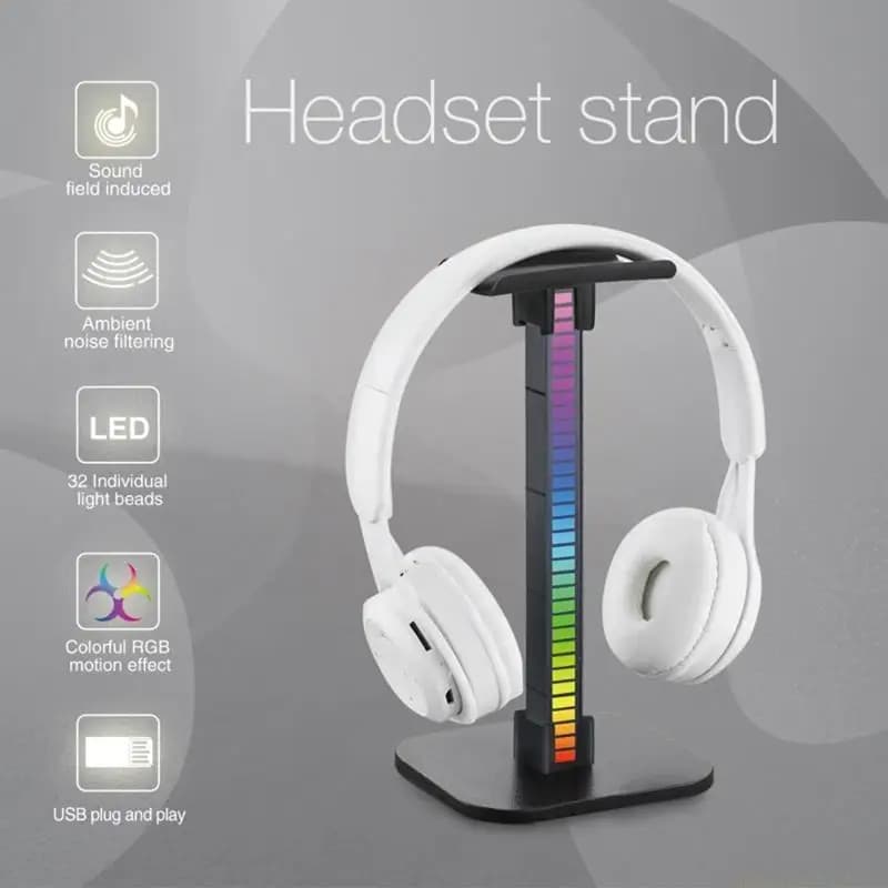 F62C Supporto per cuffie da gioco da tavolo Supporto stabile per cuffie antiscivolo Installazione semplice