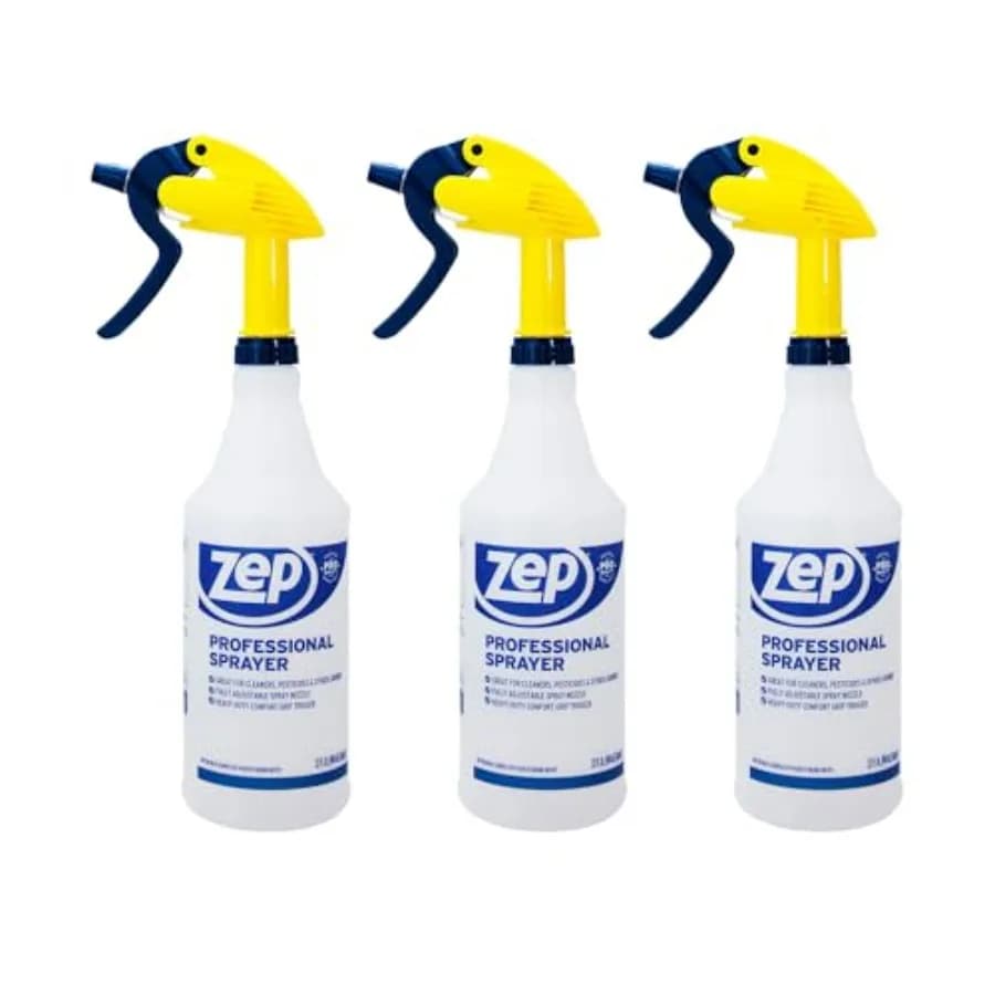 Professional Sprayer Bottle, 32 oz, Pack of 3, HDPRO1 Versatile Adjustable Nozzle, Fine Mist or Powerful Spray, Refillable for