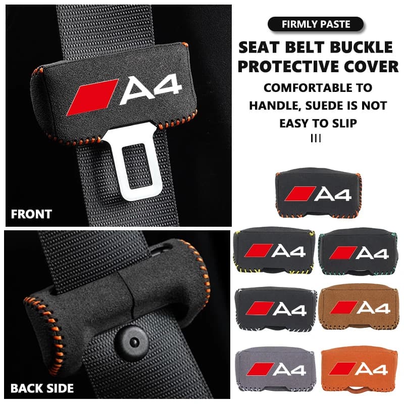 Car Seat Belt Anti Scratch Protector Buckle Cover Accessories For Audi A6 A5 A1 S1 S3 S4 RS5 RS6 A7 A8 Q2 Q8 RS3 RS4 S5 S6