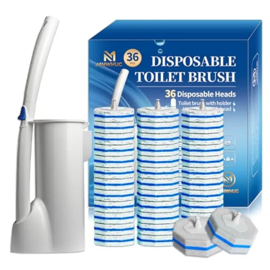 Spazzola per WC usa e getta, detergente per WC, spazzola per WC a parete con 36 ricariche per una pulizia profonda del WC, Toilet B