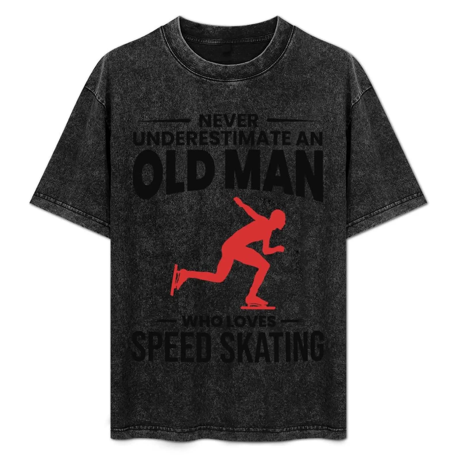 T-shirt Speed Skating Ice Skater Skate Dad Grandpa Fathers Day T-shirt classica basic casual