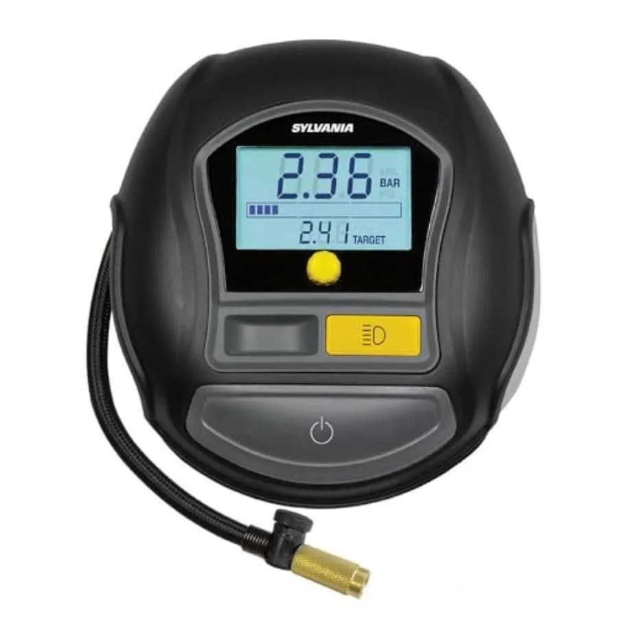 Gonfiatore rapido per pneumatici portatile - Compressore d'aria portatile veloce per pneumatici per auto Bici Altro - Quadrante digitale con set di adattatori da 3 pezzi -