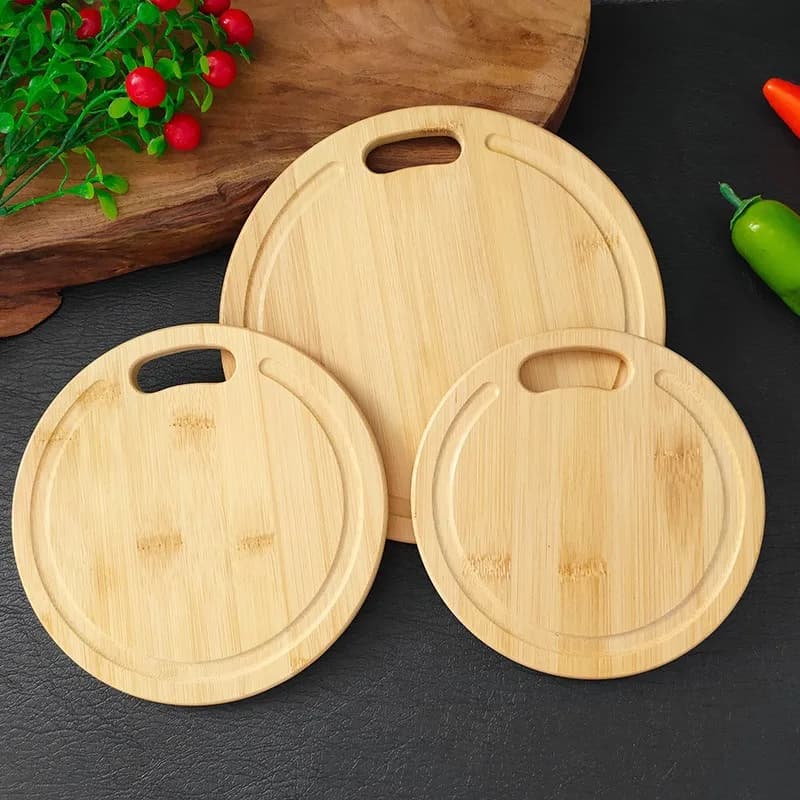 Cutting Board Double-sided Chopping Board Natural Bamboo Drain Water and Damp-proof Kitchen Tools Kitchen Cutting Serving Board