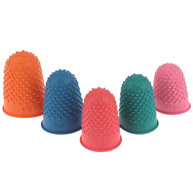 5 pezzi di conteggio cono di gomma ditale Protector cucito Quilter Finger Tip Craft