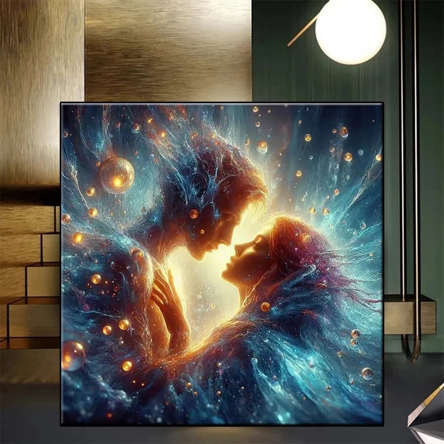 Full Diamond Embroidery Kit New Abstract Art Romantic Couple Handicraft Diamond Painting Cross Stitch Home Decoration