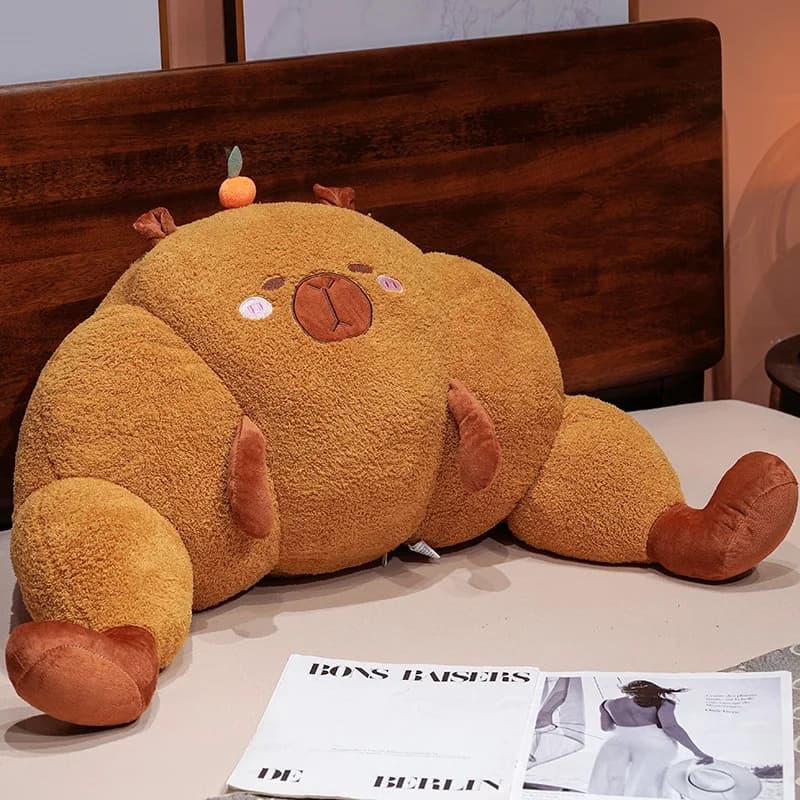 70 centimetri Croissant Supporto Lombare Cuscino Carino Capibara Carota Tostato Morbido Peluche Ripiene Divano Cuscino Sedia Schienale Cuscino Fascino Regalo