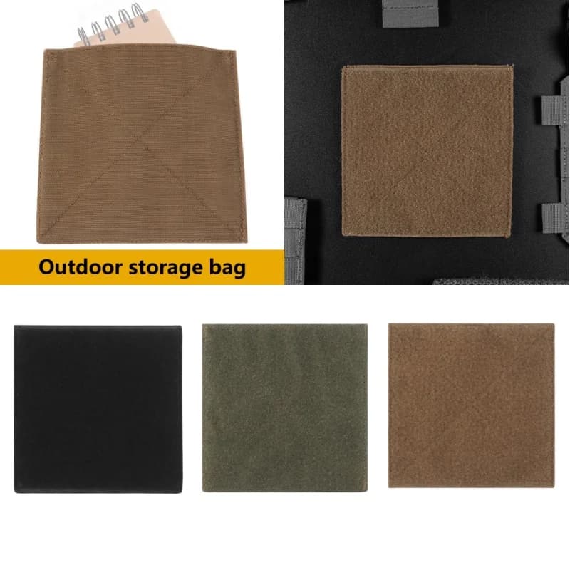 Borsa portaoggetti da esterno con strato intermedio in nastro di velluto con gancio e anello per riporre attrezzature da esterno Laptop Mappe Borsa portaoggetti per oggetti sottili