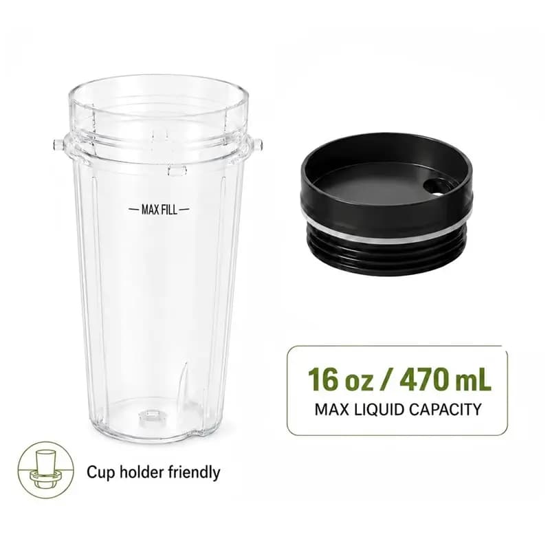 B15C 3Pack 16Oz Replacement Cups For Ninja Blender