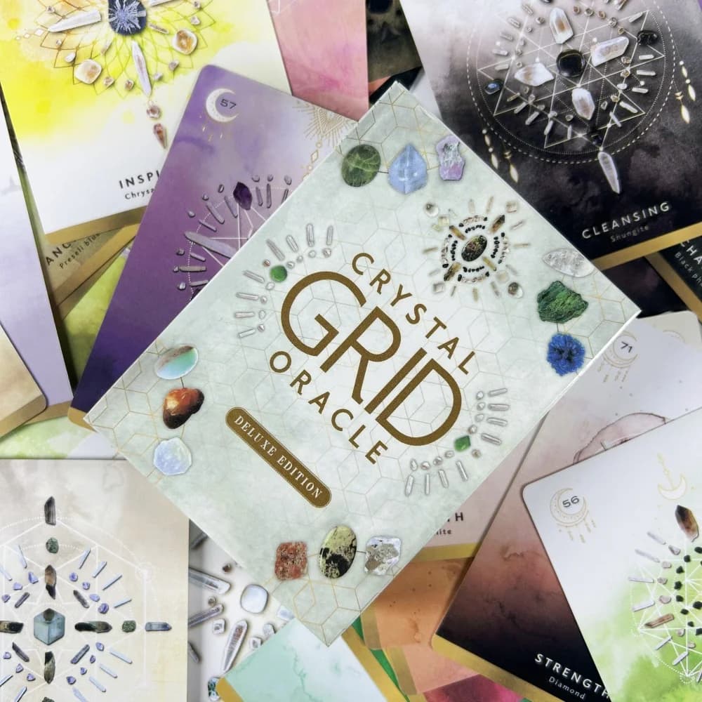 1pc Crystal Grid Oracle Cards Un mazzo da 72 Intrattenimento Riunioni di famiglia Gioco di carte dei tarocchi