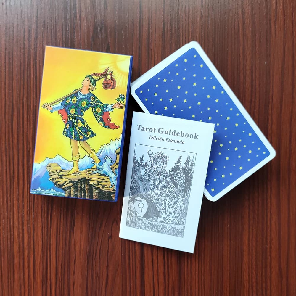 Carte dei tarocchi in spagnolo inglese Mazzo di divinazione per principianti con libro guida inglese Previsioni astrologiche