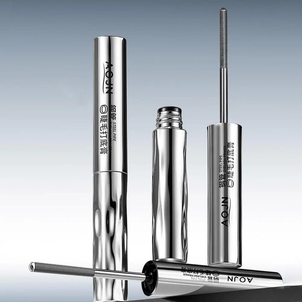 Spiral material mascara with steel pipe Silk fiber waterproof Special spiral test Extensions long black curled eyelashes