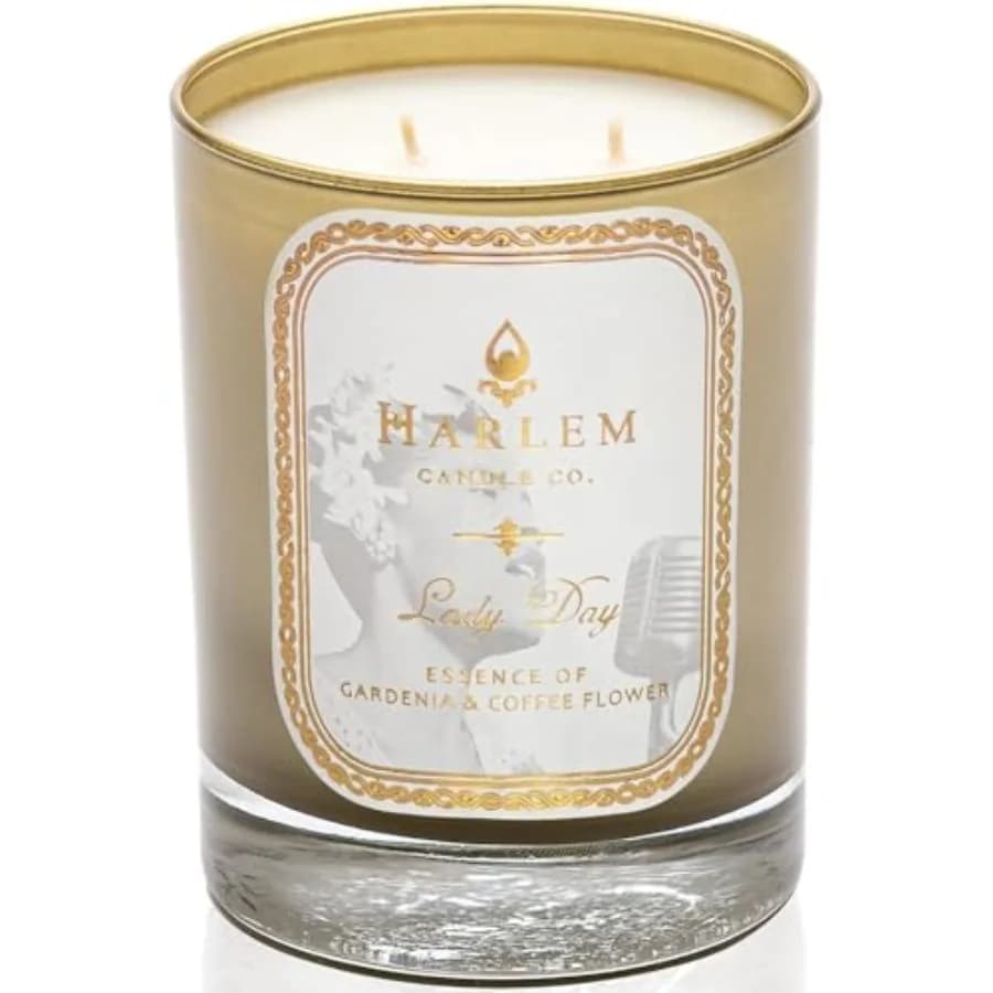 Candela profumata di lusso in cera di soia per uso domestico, cera di soia naturale, bianca, durata 80 ore con note di gardenia, gelsomino, foglie verdi rigogliose, ne