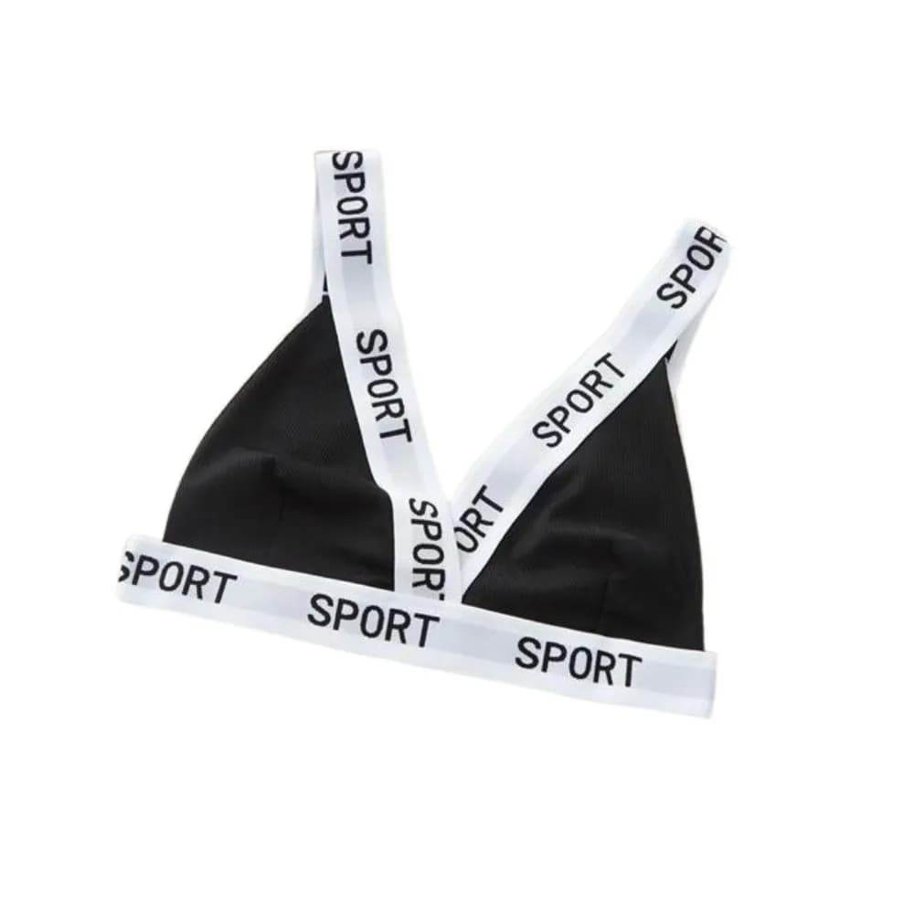 Comfortable Letter Wireless Deep V Bra Shockproof Gathered Breasts Women Underwear Lingerie Patchwork Push Up Bras Gifts