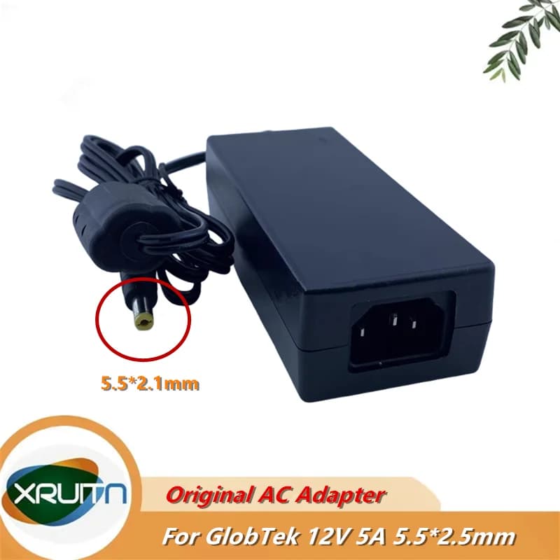 Alimentatore ITE originale GT-46600-6012-T3 12V 5A 60W per caricabatterie adattatore CA GlobTek 5,5 * 2,1 mm originale